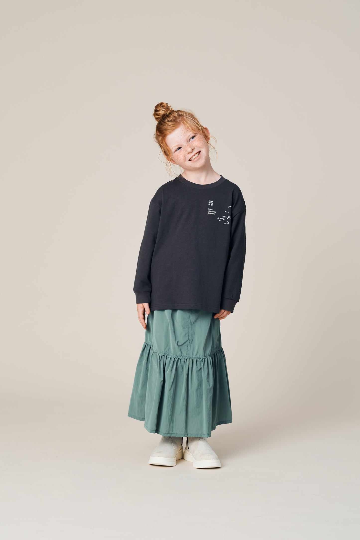KID'S L/S BANDANA PRINT TEE