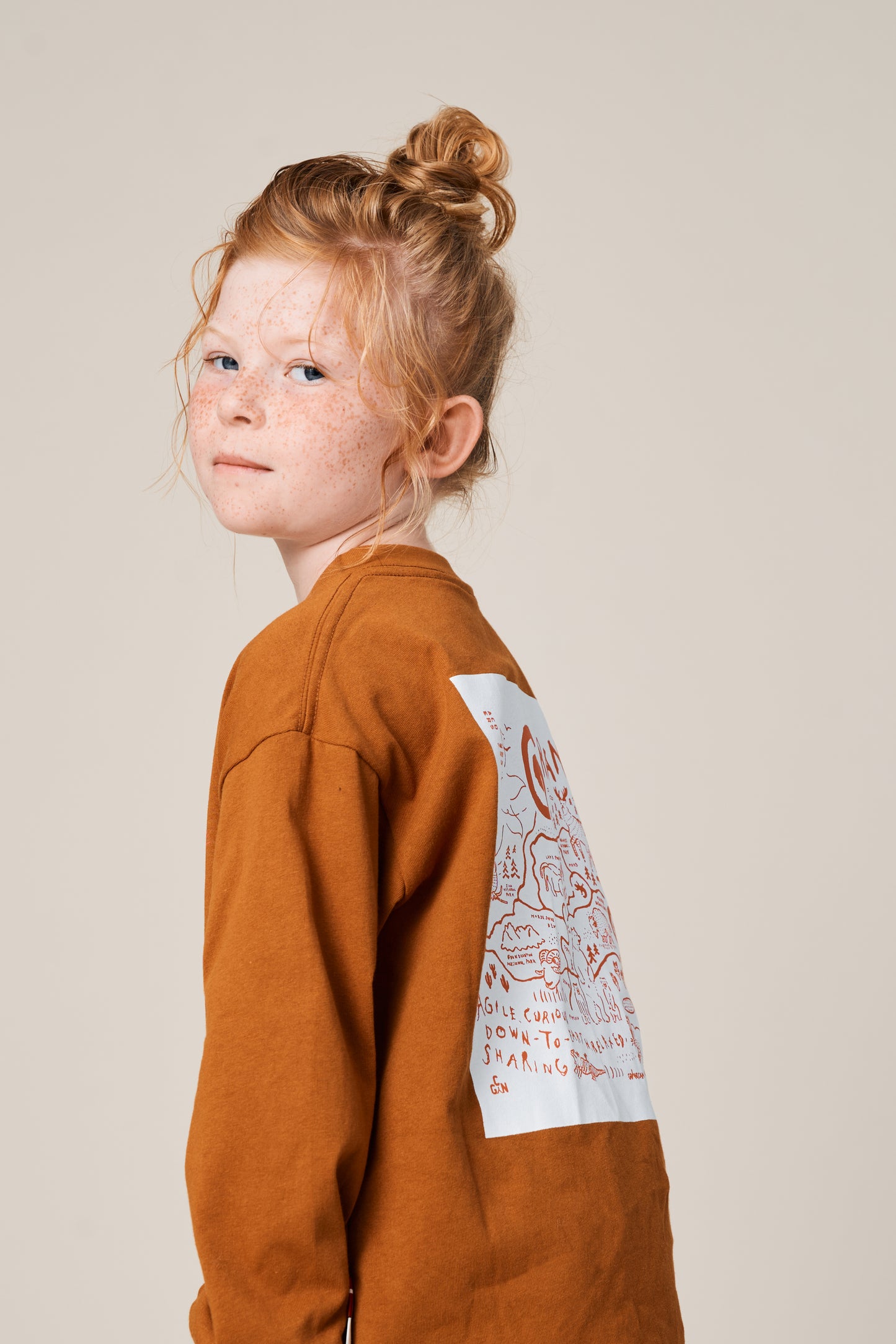 KID'S L/S BANDANA PRINT TEE