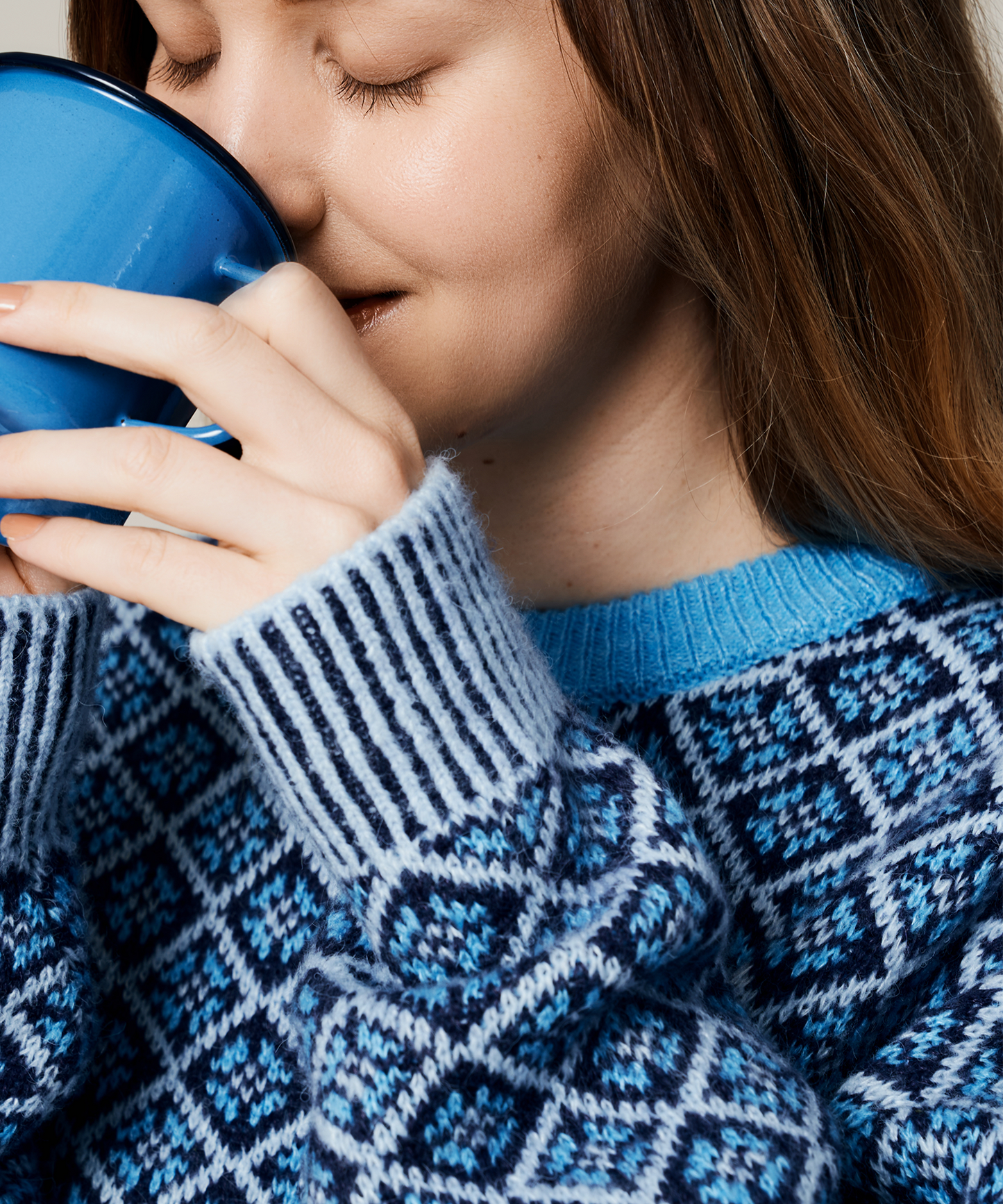 UNISEX LATVIAJACQARD KNIT PO
