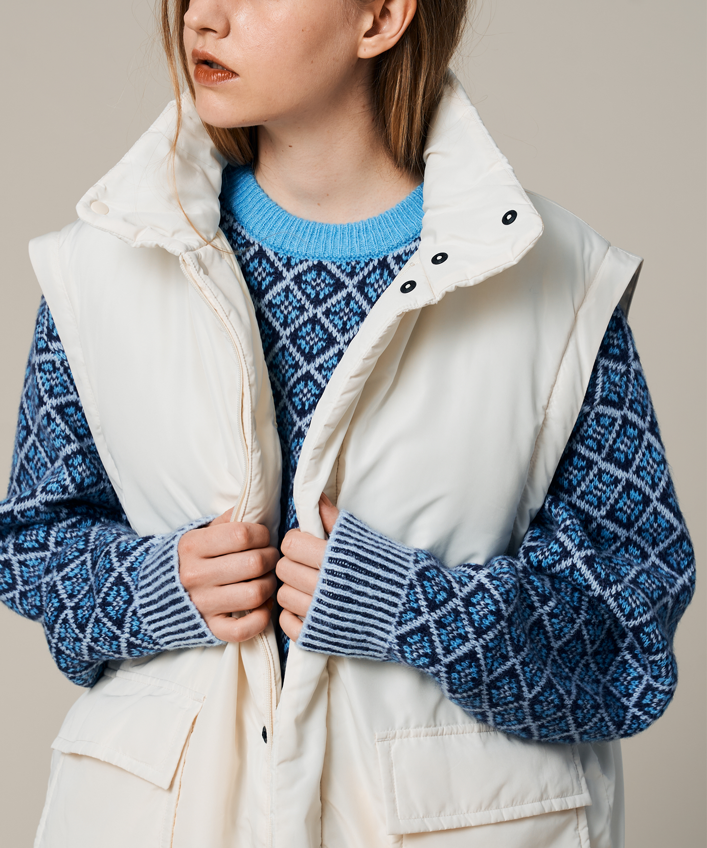 UNISEX LATVIAJACQARD KNIT PO