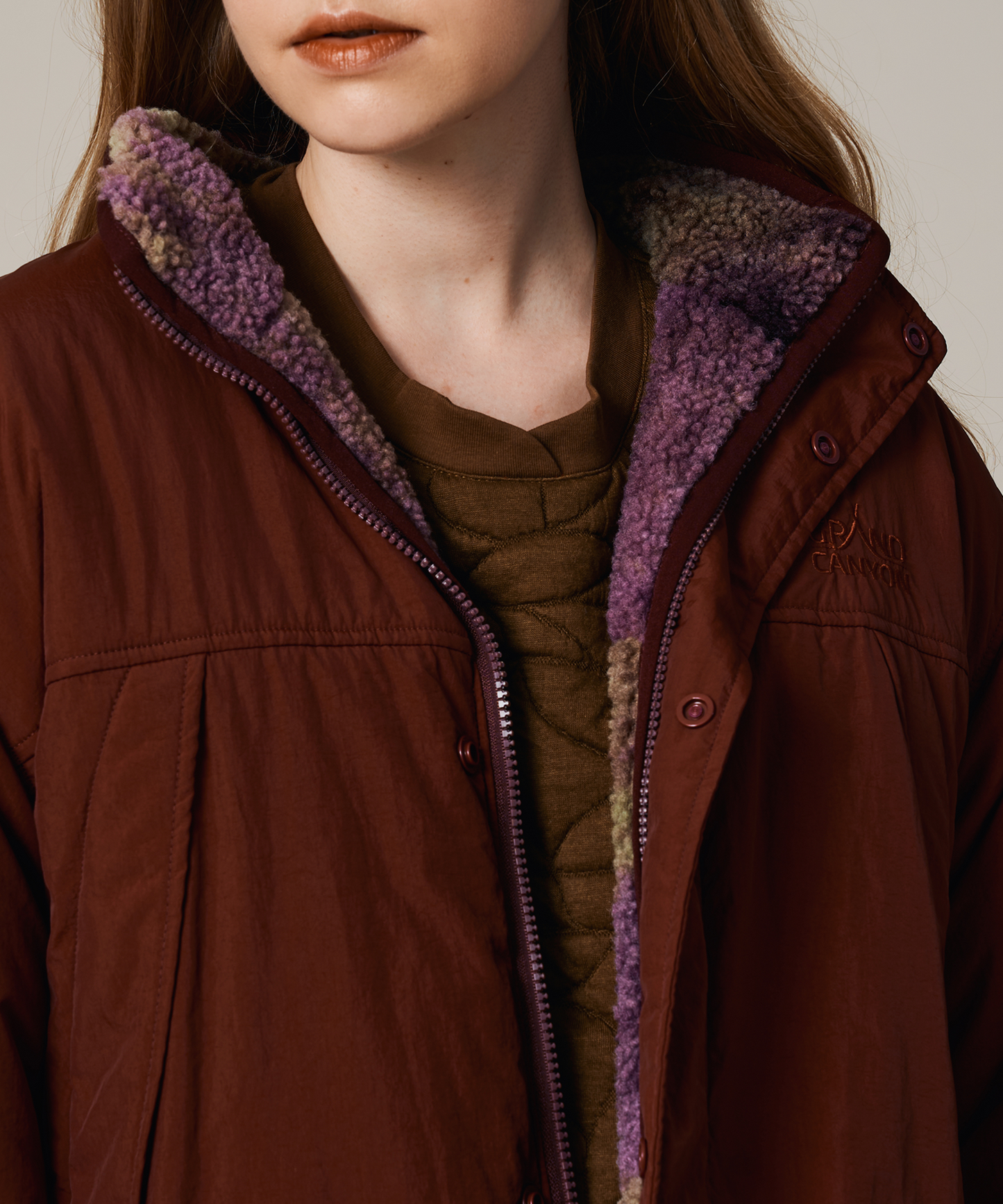 UNISEX REVERSIBLE TIE-DYE BOA JACKET
