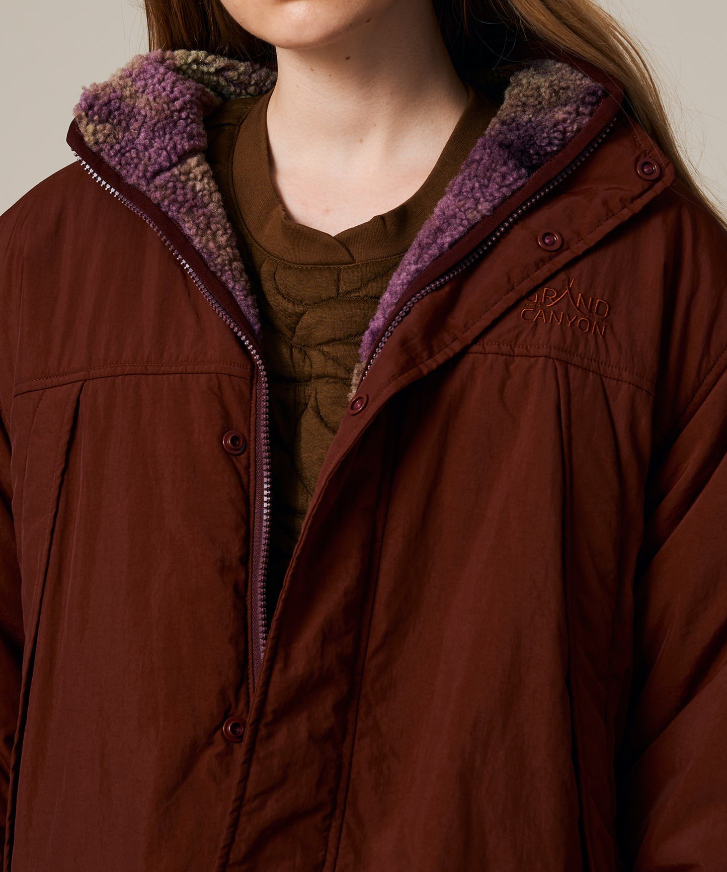 UNISEX REVERSIBLE TIE-DYE BOA JACKET