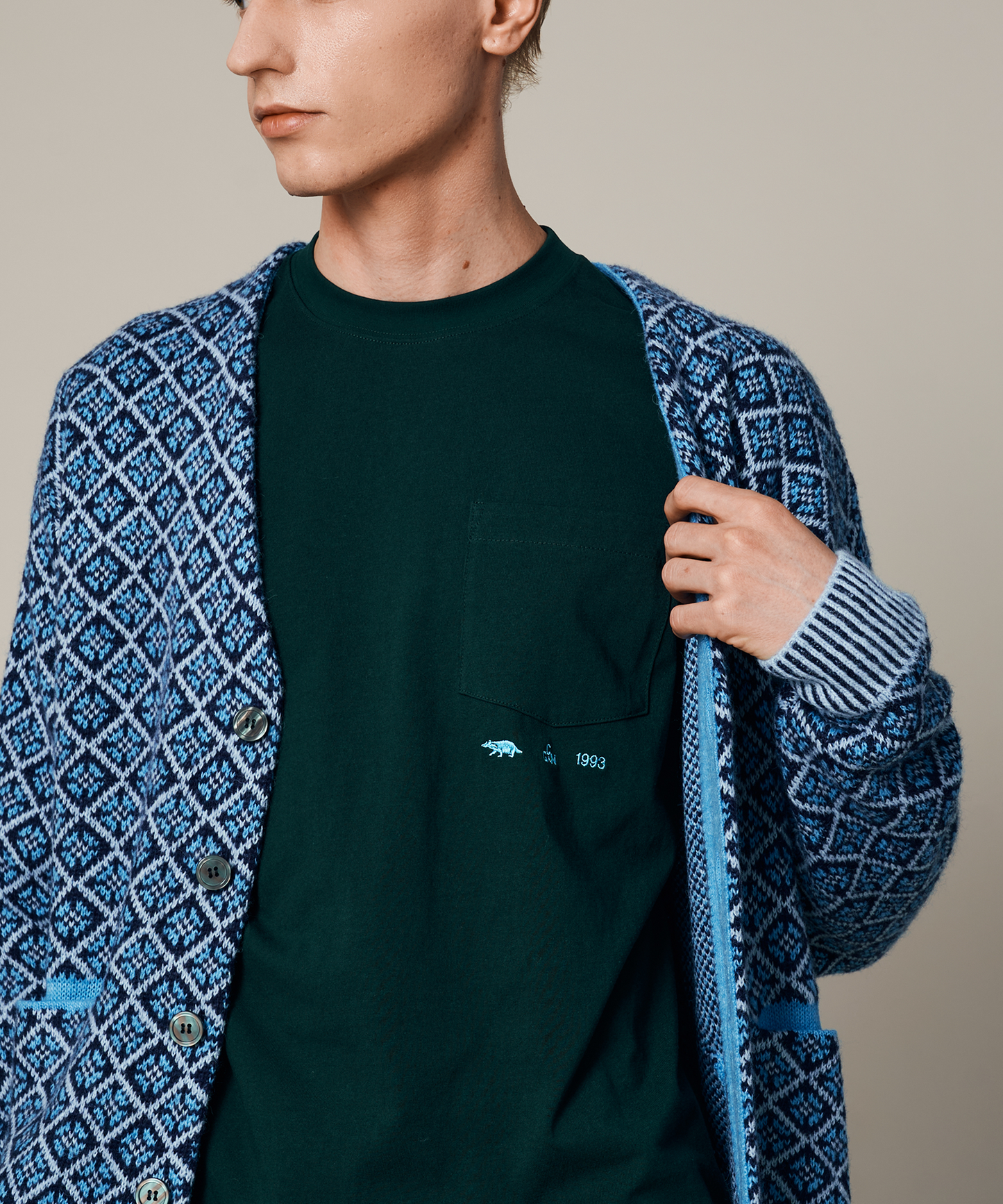 UNISEX LATVIAJACQARD KNIT CD