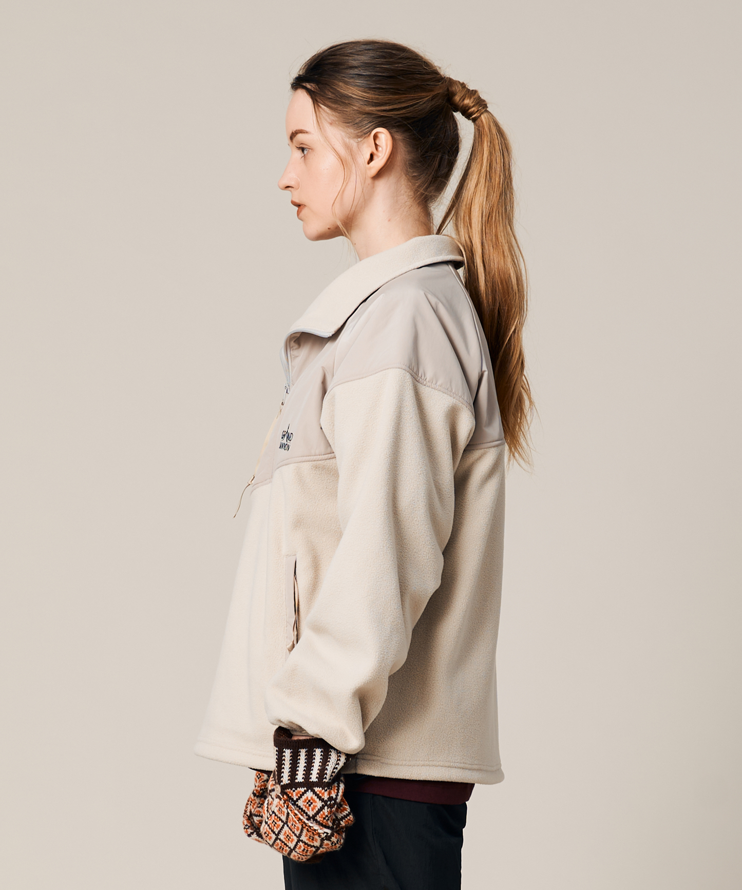 UNISEX FLEECE HULF ZIP PO