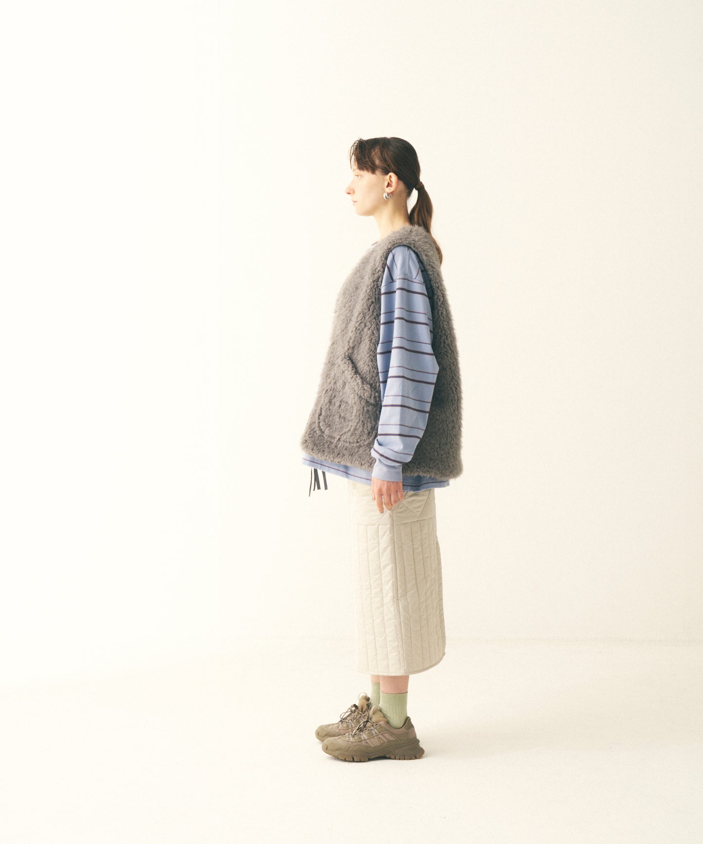 【残りわずか】UNISEX PADDED REVERSIBLE FUR VEST