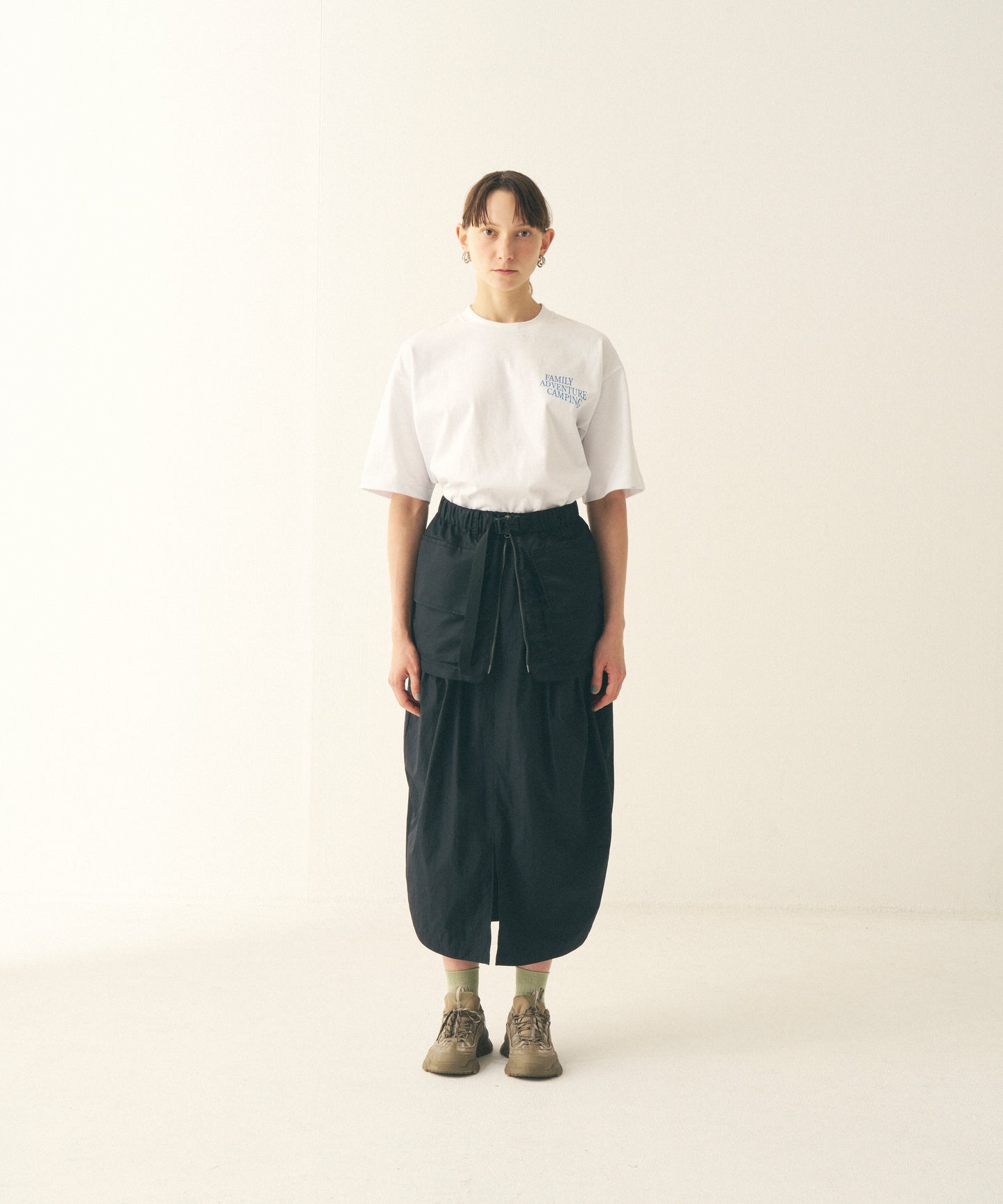 COCOON SKIRT WITH POCKET BELT