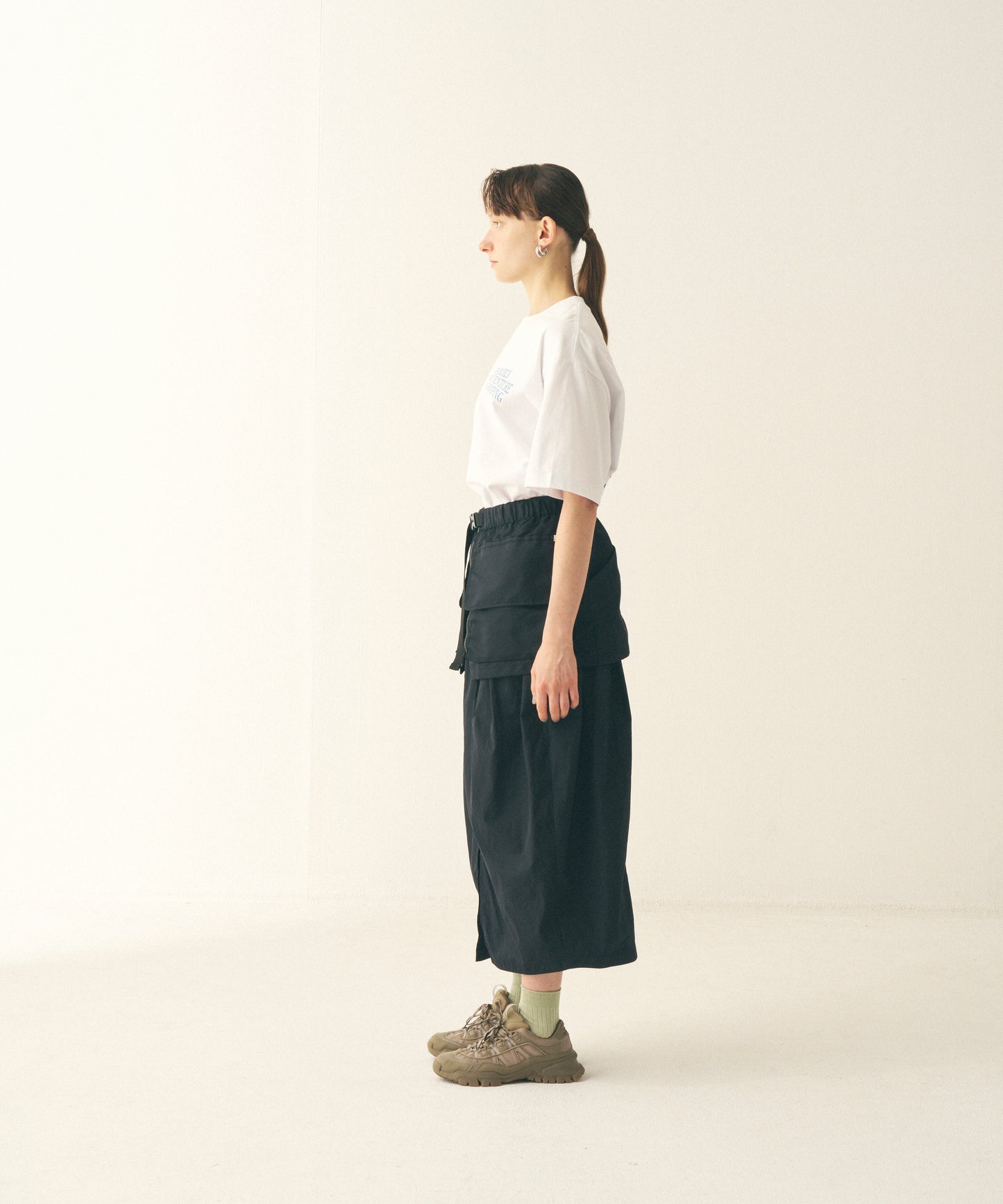 COCOON SKIRT WITH POCKET BELT