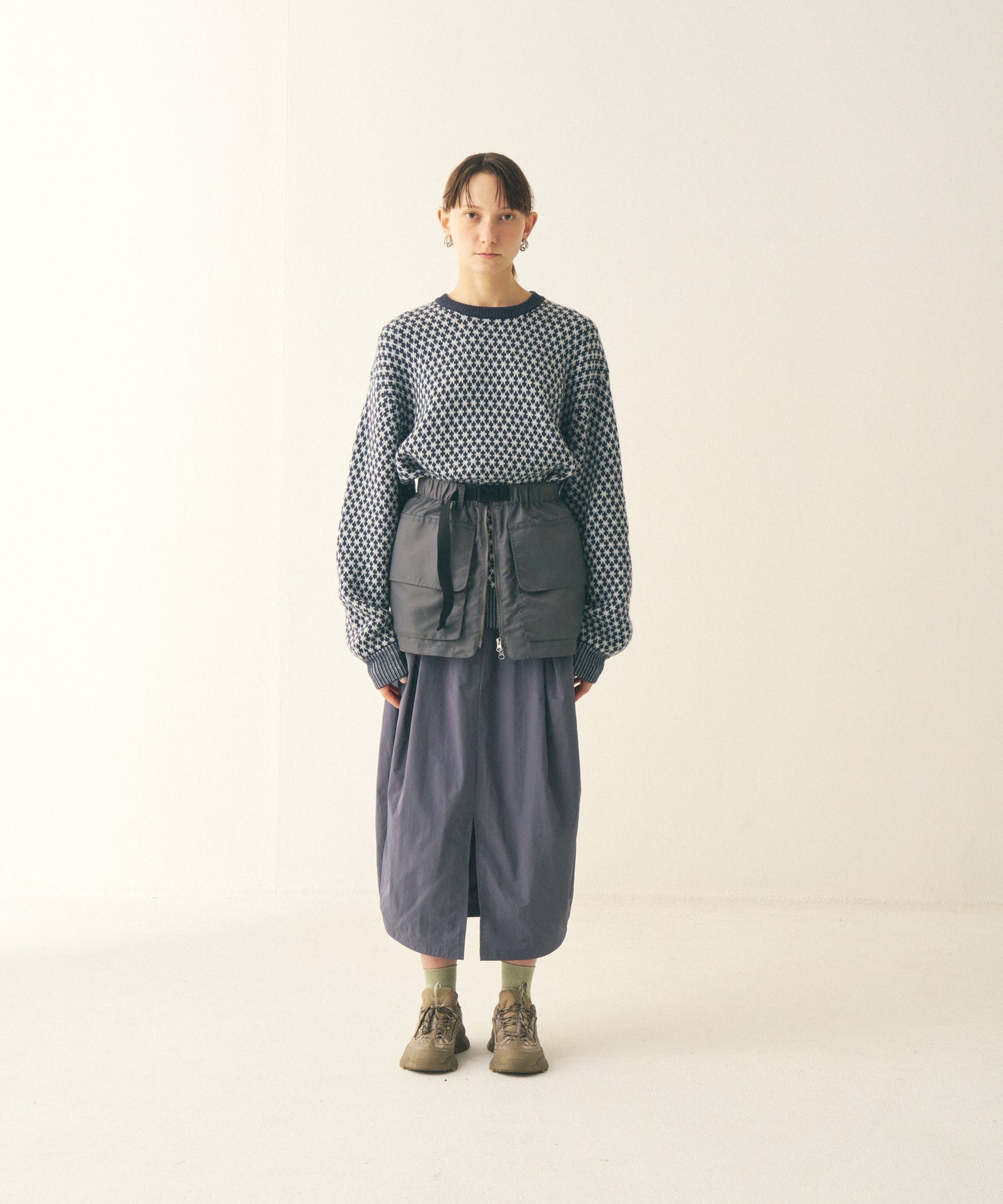 COCOON SKIRT WITH POCKET BELT