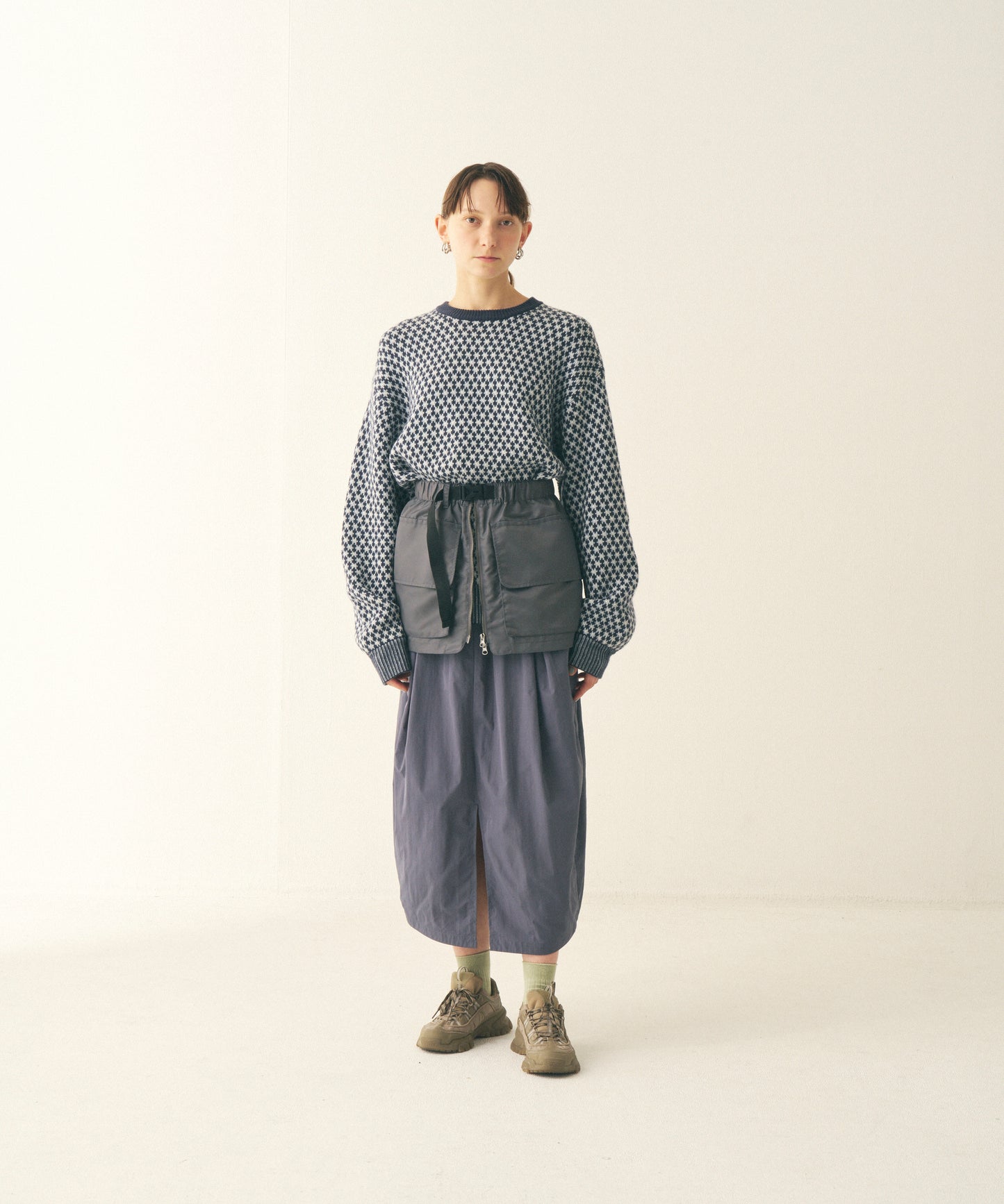 COCOON SKIRT WITH POCKET BELT