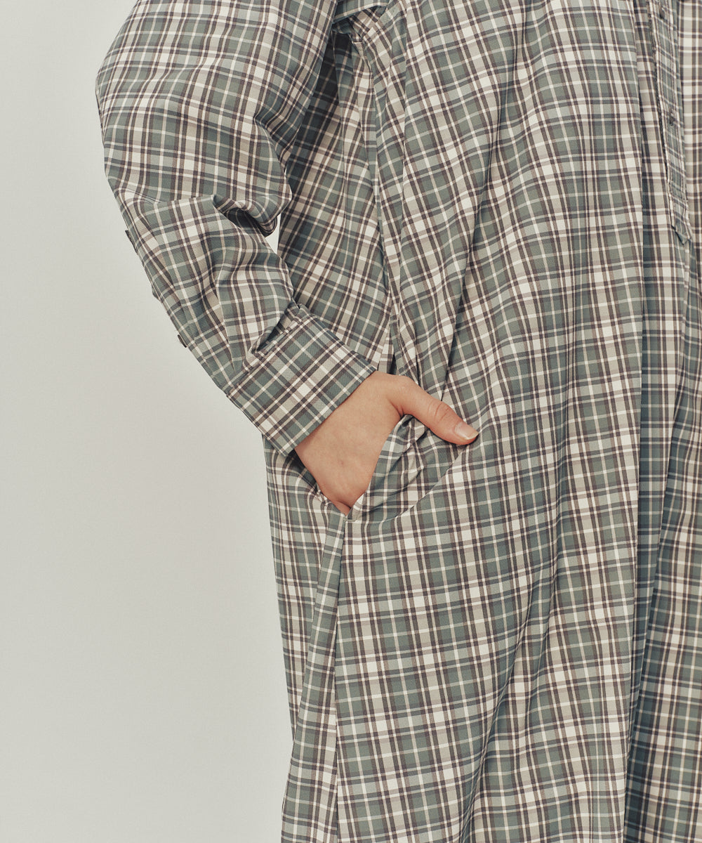 NYLON STRETCH SHIRT ONEPIECE