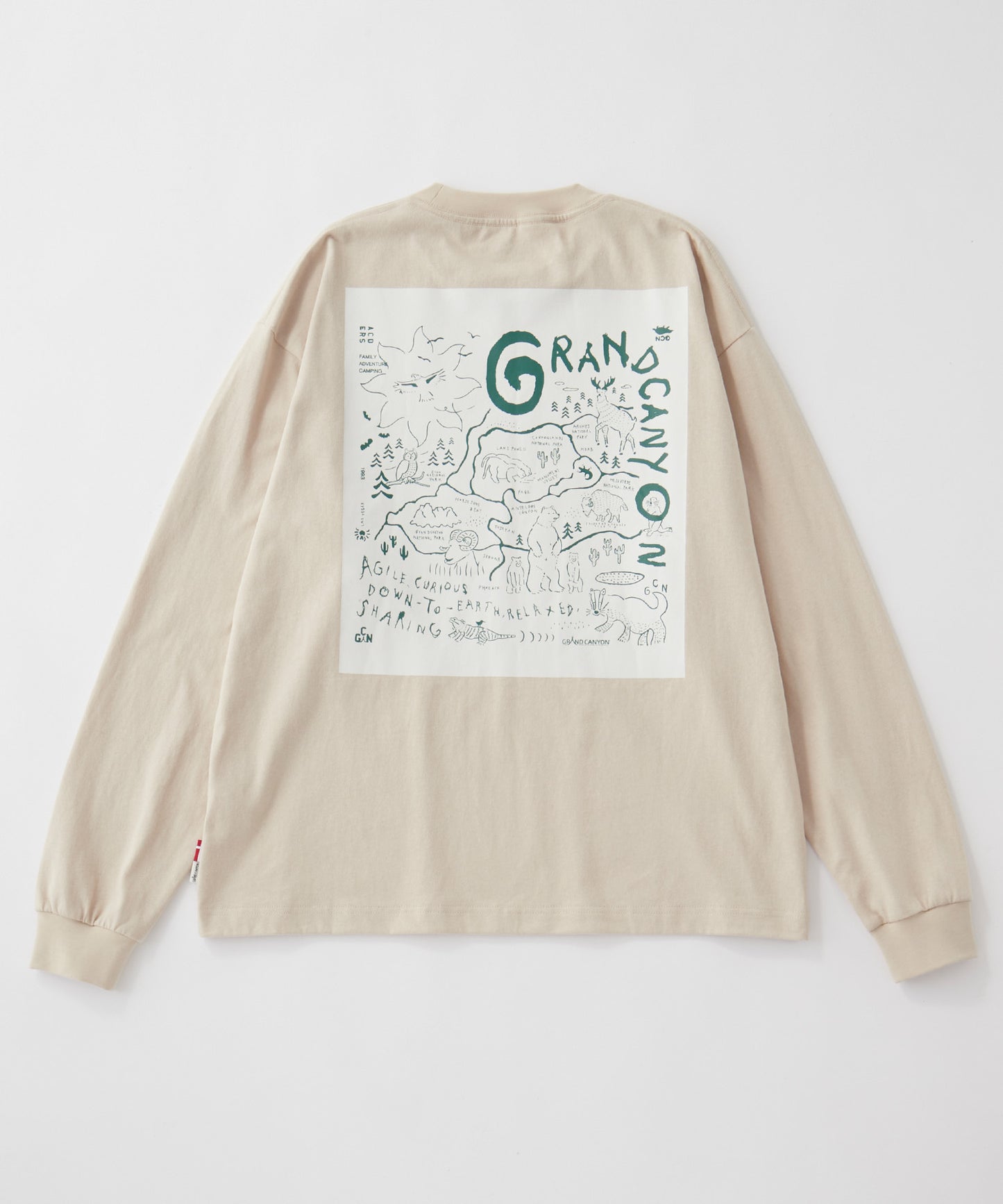 UNISEX L/S BANDANA PRINT TEE