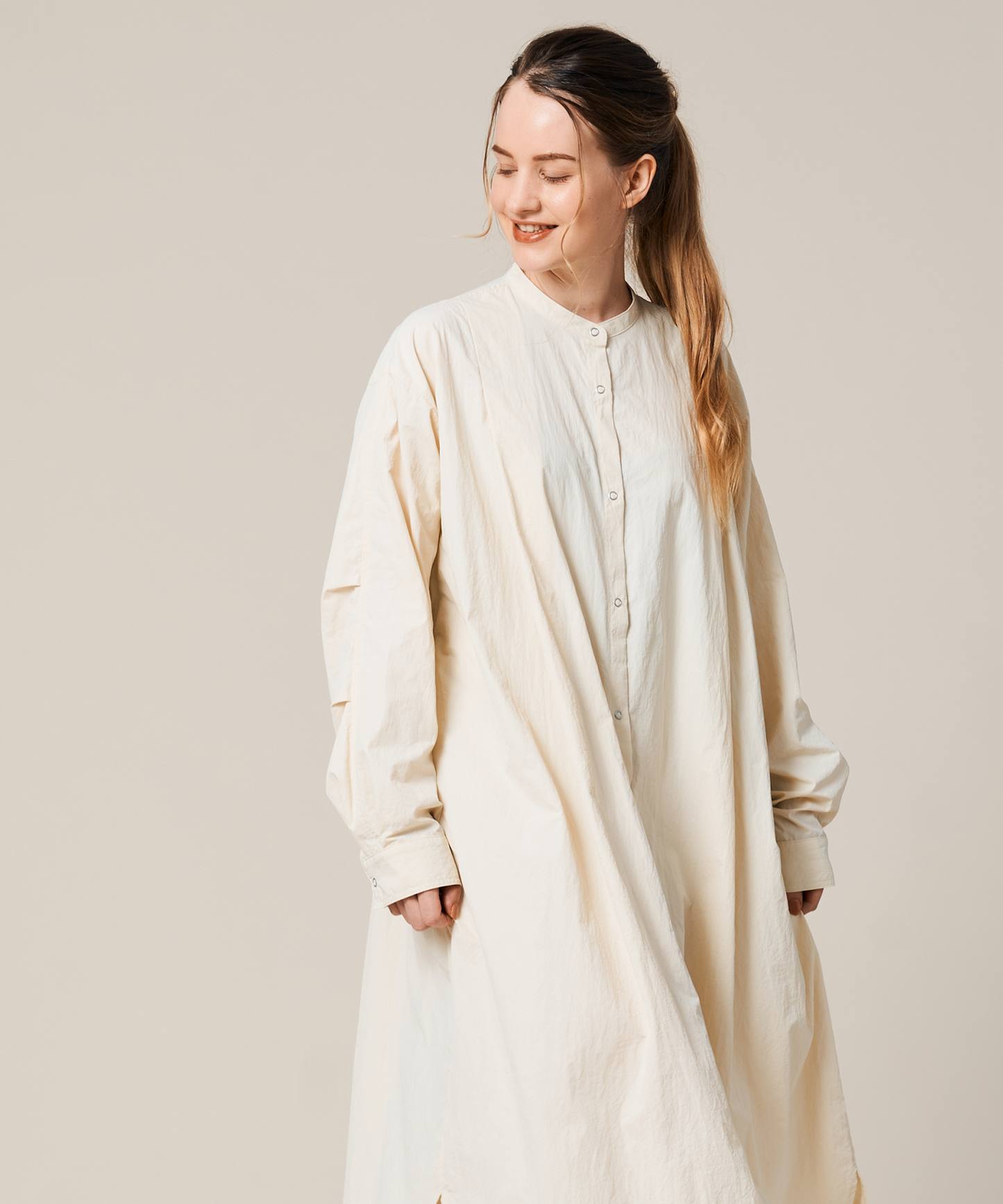 NYLON TUCK ONEPIECE