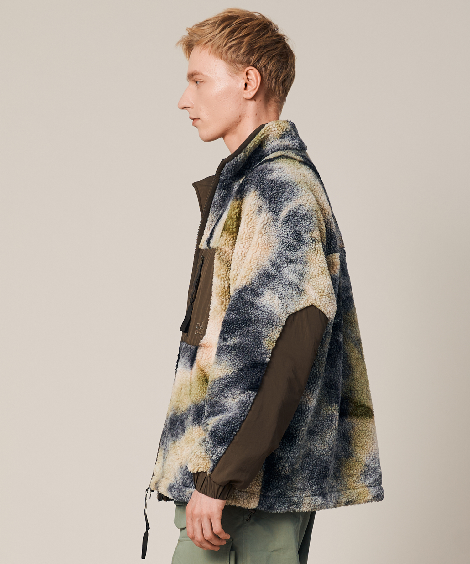 UNISEX REVERSIBLE TIE-DYE BOA JACKET