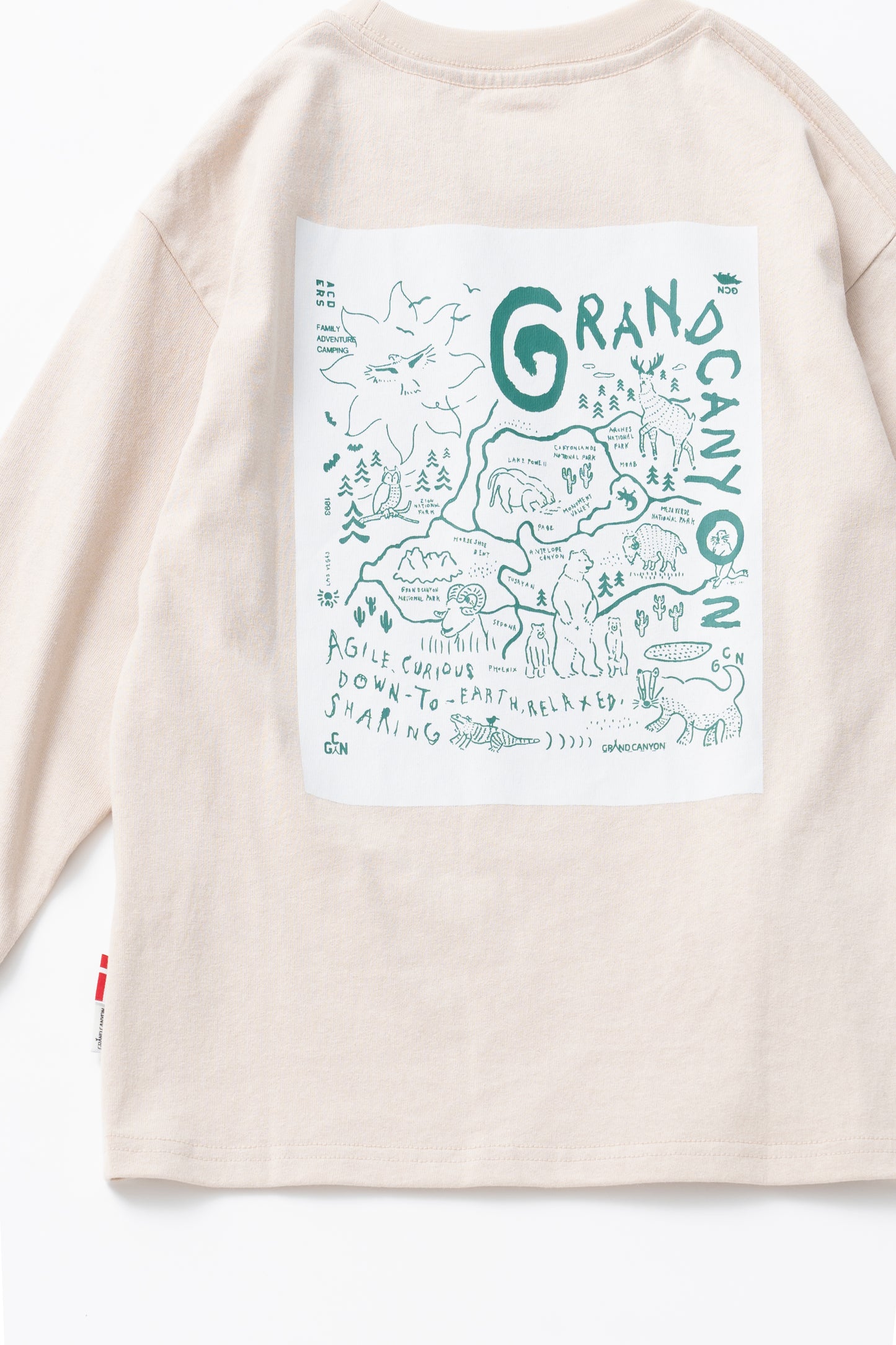 KID'S L/S BANDANA PRINT TEE