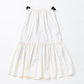 BELTED TIERED SKIRT