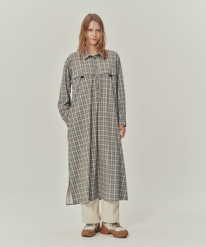 NYLON STRETCH SHIRT ONEPIECE