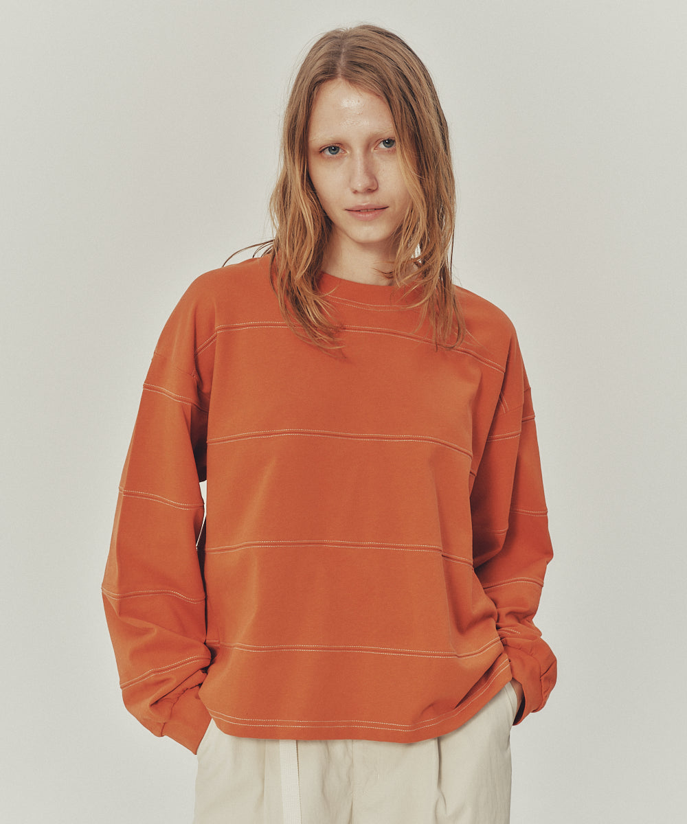LADIES BORDER STITCH TEE