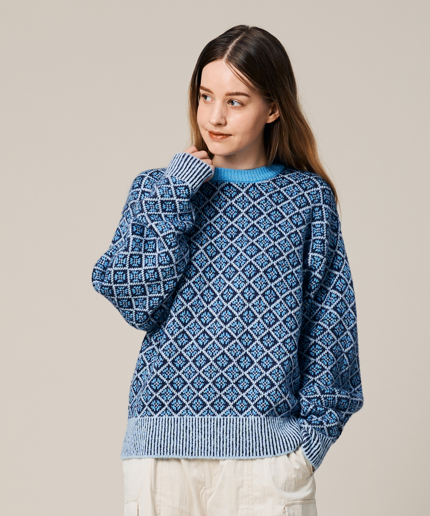 UNISEX LATVIAJACQARD KNIT PO