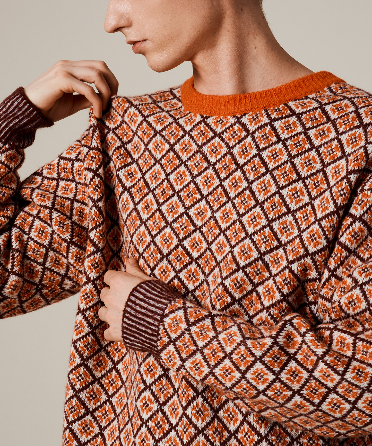 UNISEX LATVIAJACQARD KNIT PO