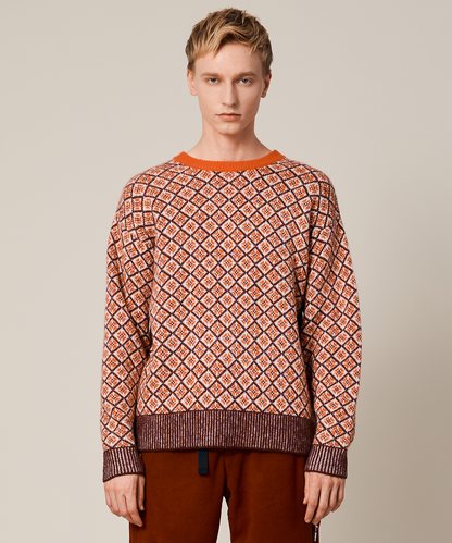 UNISEX LATVIAJACQARD KNIT PO